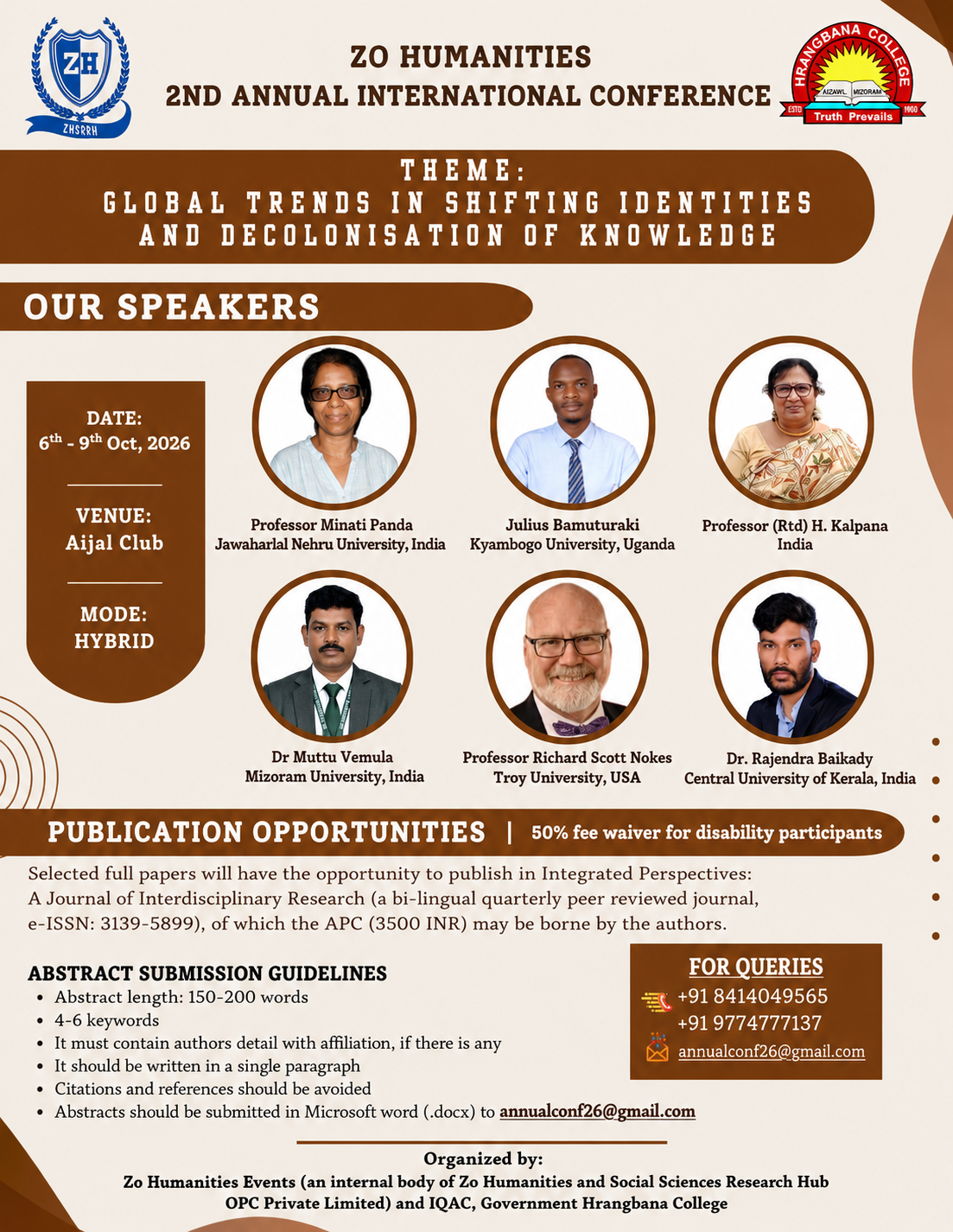 2nd Annual International Conference  on Interdisciplinary Dialogues in Knowledge and Transformation