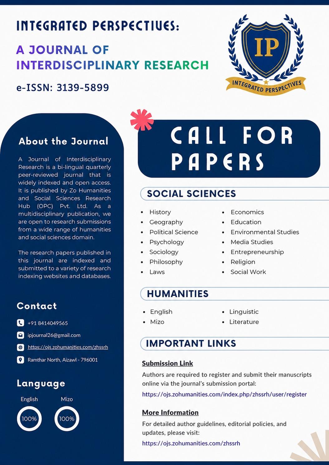 Invitation for Interdisciplinary Research Contributions